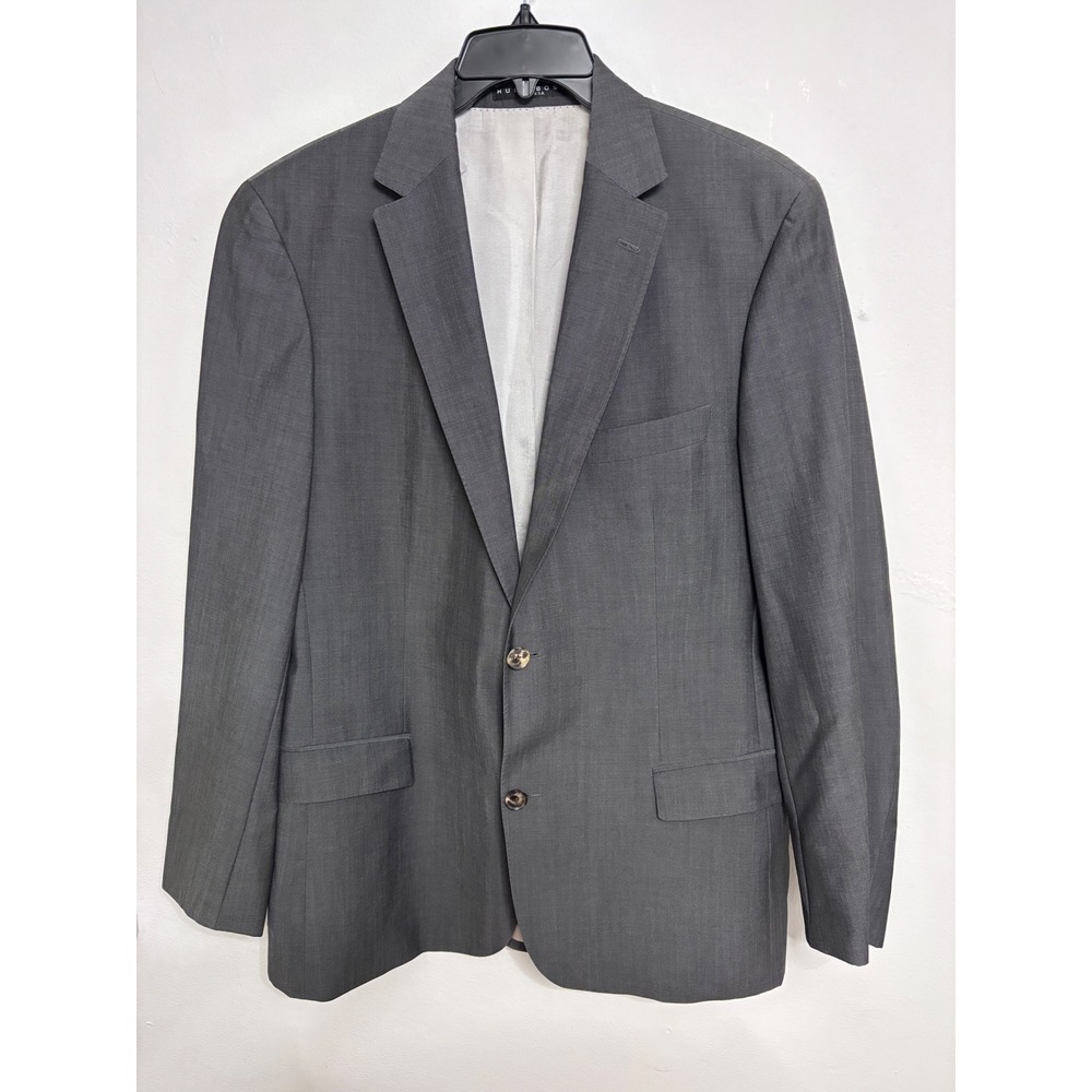 Hugo Boss Bertolucci Movie U M 42L Gray Super 100 schurwolle virgin wool Blazer